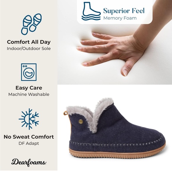 Dearfoams men’s Alpine Brixen indoor/outdoor memory foam slippers - Picture 1 of 14